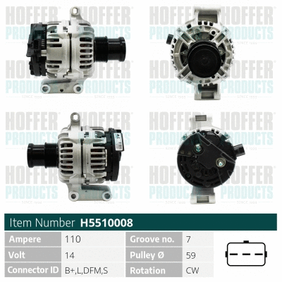 Alternateur HOFFER H5510008