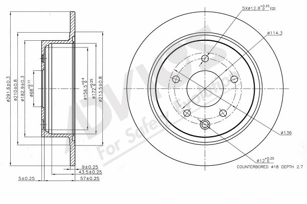 Disque de frein ADVICS-SEA B6R074