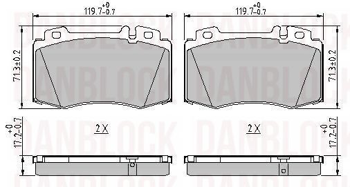 Kit de plaquettes de frein, frein à disque DANBLOCK DB 511206