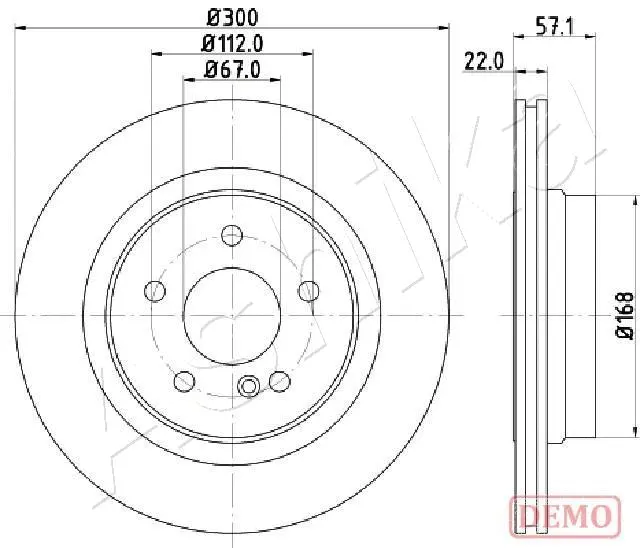 Disque de frein ASHIKA 61-00-0510C