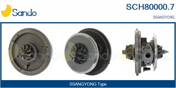 Groupe carter, turbocompresseur SANDO SCH80000.7