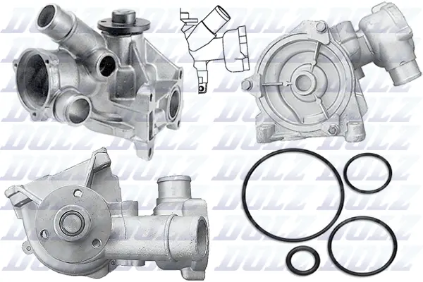 Pompe à eau, refroidissement du moteur DOLZ M195