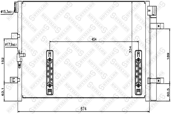 Condenseur, climatisation STELLOX 10-45181-SX