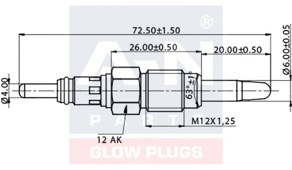 Bougie de préchauffage A-N PARTS A-N076199