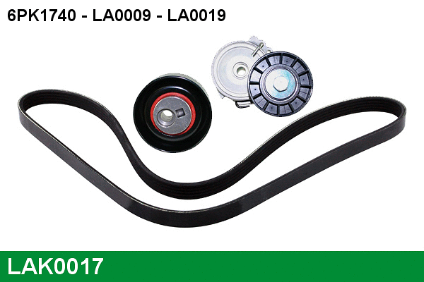 Jeu de courroies trapézoïdales à nervures LUCAS LAK0017