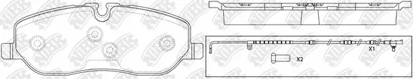 Kit de plaquettes de frein, frein à disque NiBK PN0484W