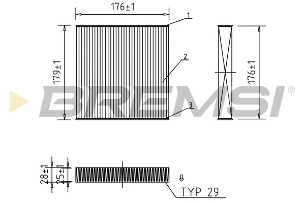 Filtre, air de l'habitacle BREMSI FC0420