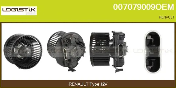 Pulseur d'air habitacle LGK 007079009OEM