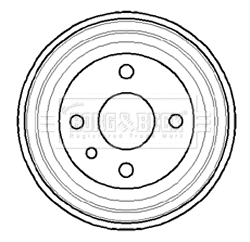 Tambour de frein BORG & BECK BBR7042