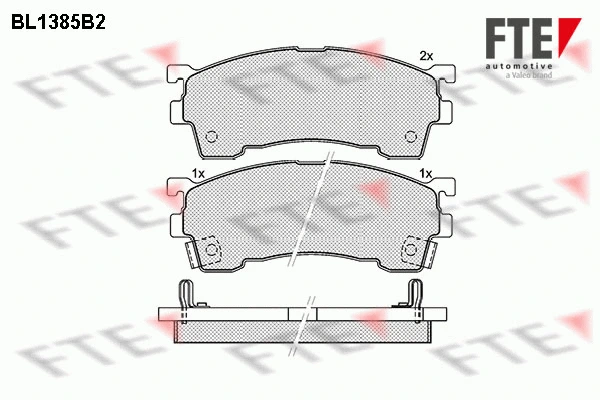 Kit de plaquettes de frein, frein à disque FTE 9010158