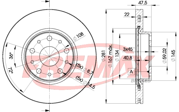 Disque de frein FREMAX BD-9907