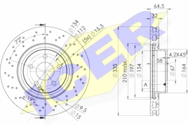 Disque de frein ICER 78BD3056-2
