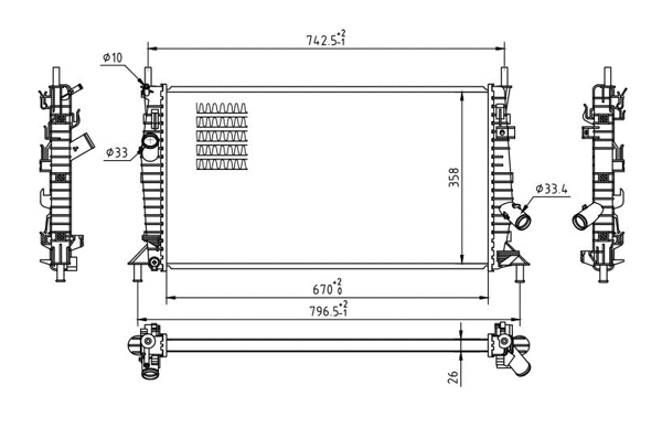 Radiateur, refroidissement du moteur HART 606 831