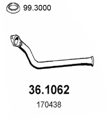 Tuyau d'échappement ASSO 36.1062