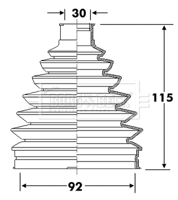 Jeu de joints-soufflets, arbre de commande BORG & BECK BCB6315