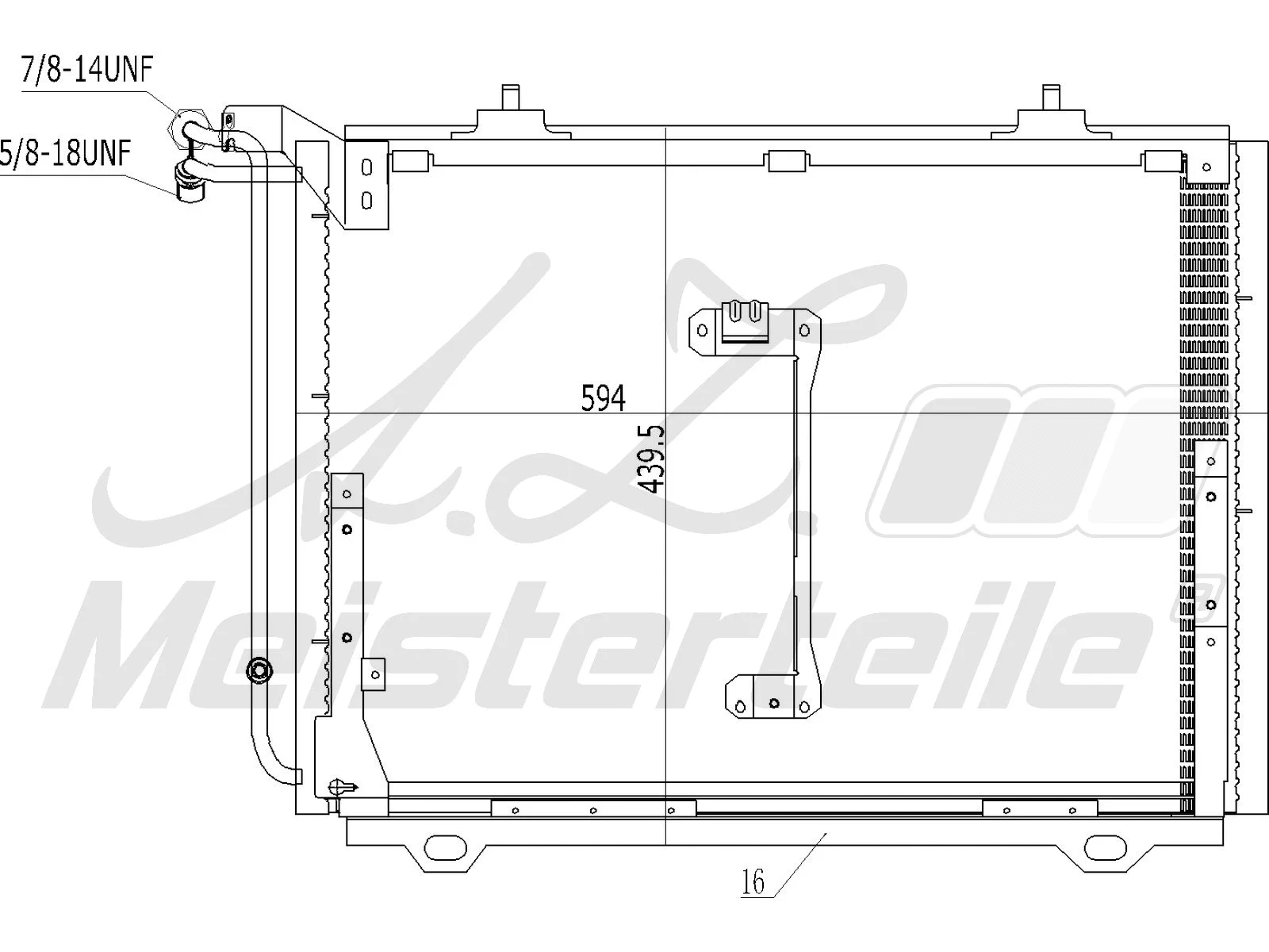 Condenseur, climatisation A.Z. Meisterteile AZMT-45-030-1085