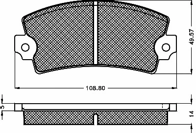Kit de plaquettes de frein, frein à disque BSF 10119