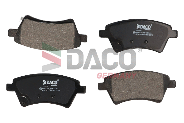 Kit de plaquettes de frein, frein à disque DACO Germany 325230