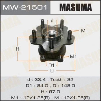 Kit de roulements de roue MASUMA MW-21501