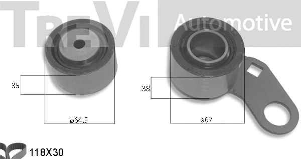 Kit de courroie crantée TREVI AUTOMOTIVE KD1469