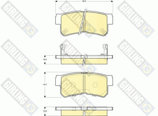Kit de plaquettes de frein, frein à disque GIRLING 6132589