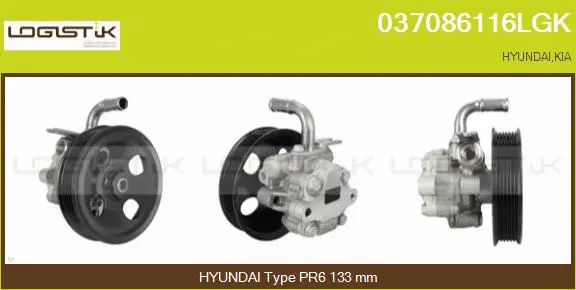 Pompe hydraulique, direction LGK 037086116LGK