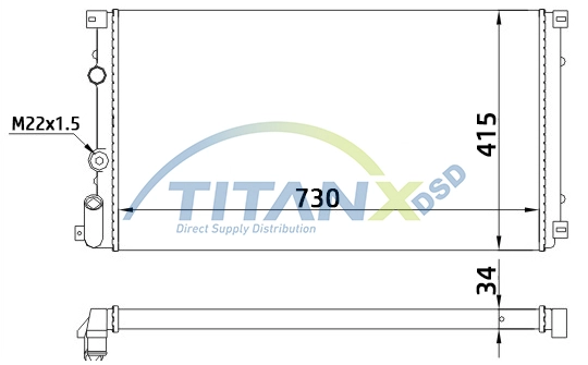 Radiateur, refroidissement du moteur TitanX RD369010