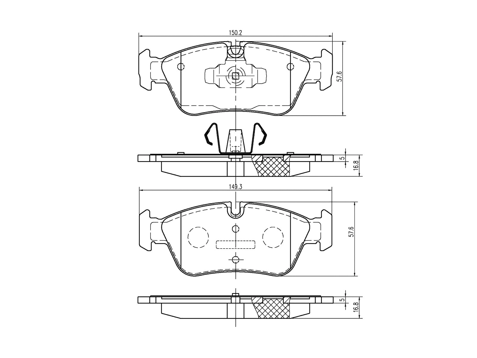 Kit de plaquettes de frein, frein à disque A.Z. Meisterteile AZMT-44-022-1212