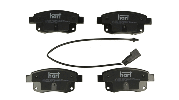 Kit de plaquettes de frein, frein à disque HART 223 180