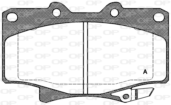 Kit de plaquettes de frein, frein à disque OPEN PARTS BPA0429.04