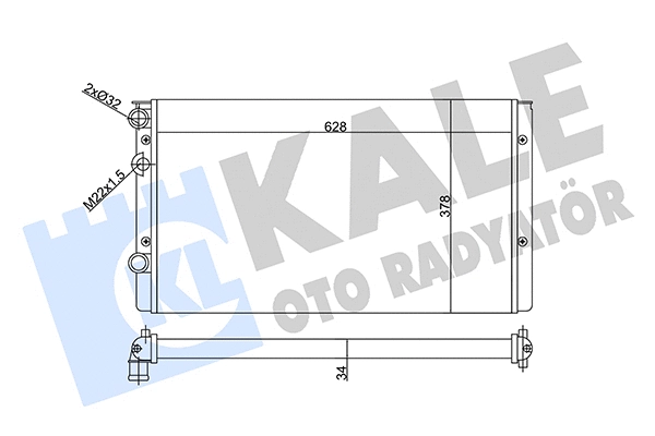 Radiateur, refroidissement du moteur KALE OTO RADYATÖR 356310