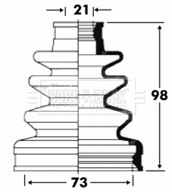 Jeu de joints-soufflets, arbre de commande BORG & BECK BCB2816