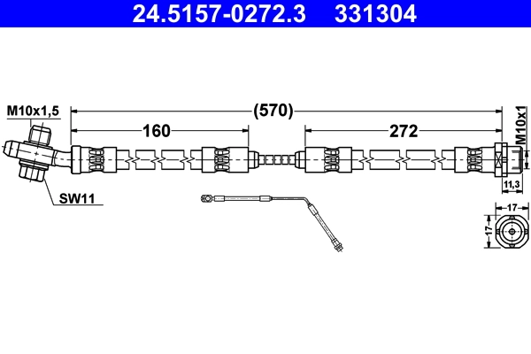 Flexible de frein ATE 24.5157-0272.3