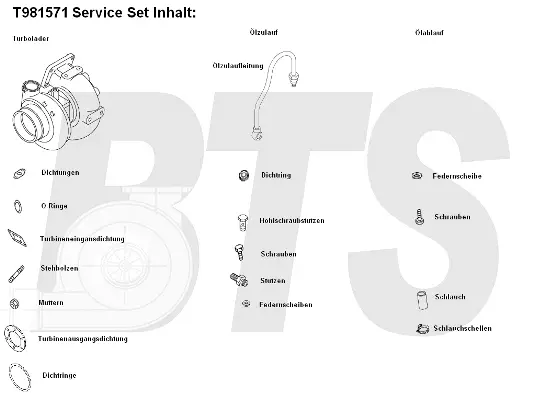Turbocompresseur, suralimentation BTS Turbo T981571