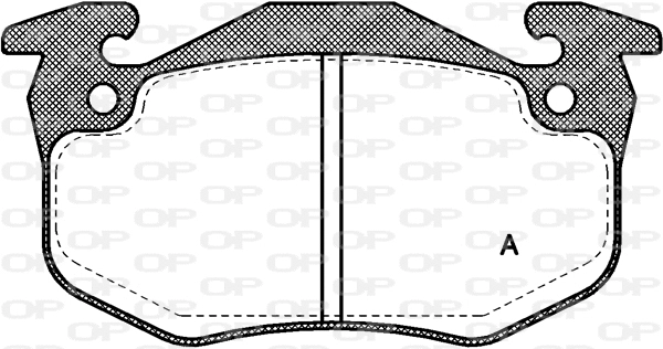 Kit de plaquettes de frein, frein à disque OPEN PARTS BPA0144.80