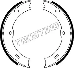 Jeu de mâchoires de frein, frein de stationnement TRUSTING 052.133