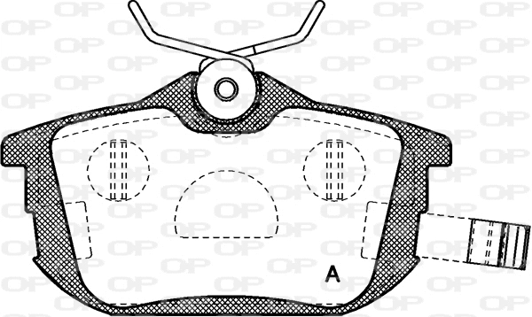 Kit de plaquettes de frein, frein à disque OPEN PARTS BPA0605.02