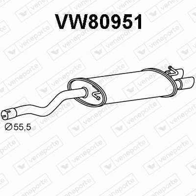 Silencieux arrière VENEPORTE VW80951