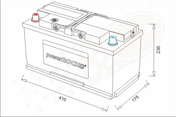 Batterie de démarrage powerROCK BAT100LFL