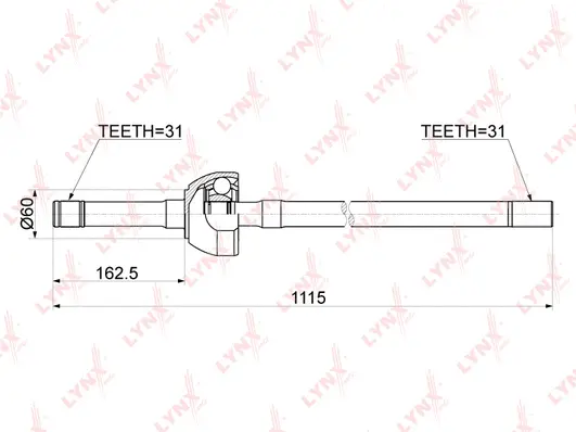 Arbre de transmission LYNXAUTO CD-1170