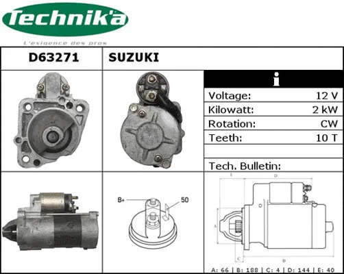 Démarreur Technika D63271