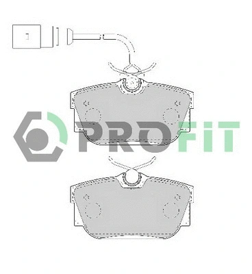 Kit de plaquettes de frein, frein à disque PROFIT 5000-1482