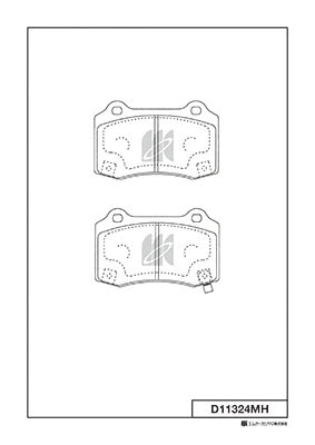 Kit de plaquettes de frein, frein à disque MK Kashiyama D11324MH