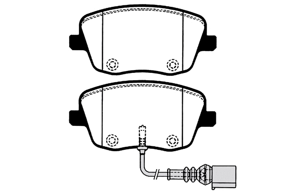 Kit de plaquettes de frein, frein à disque Technika 01537A