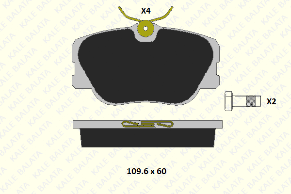 Kit de plaquettes de frein, frein à disque KALE 20941 193 14