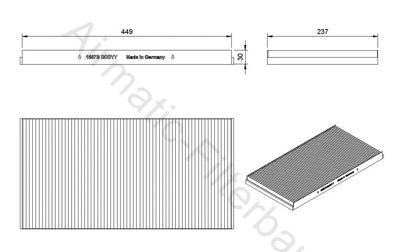 Filtre, air de l'habitacle AIRMATIC Filterbau IF1507B