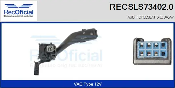 Commutateur de colonne de direction RECOFICIAL RECSLS73402.0