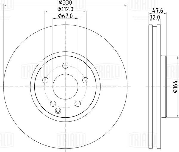 Disque de frein TRIALLI DF 117318