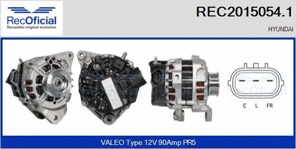 Alternateur RECOFICIAL REC2015054.1