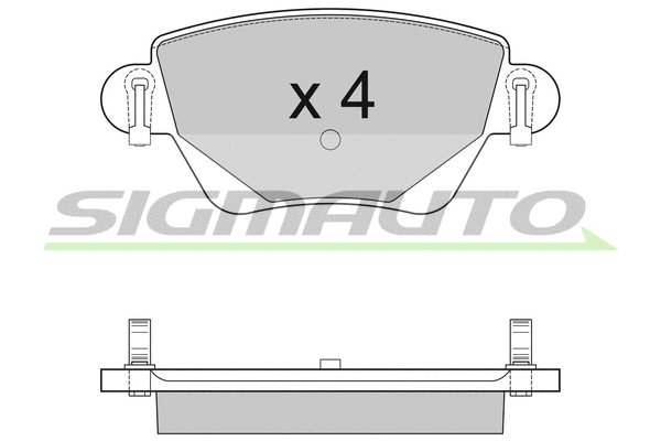 Kit de plaquettes de frein, frein à disque SIGMAUTO SPA927